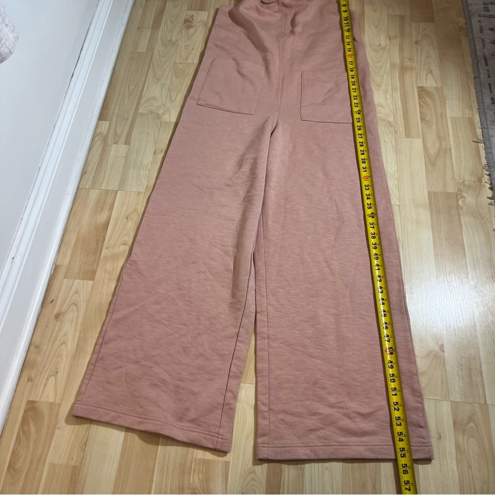 Old Navy Sleeveless Loose Marled Fleece Lounge Jumpsuit in a pink color small - Picture 5 of 6